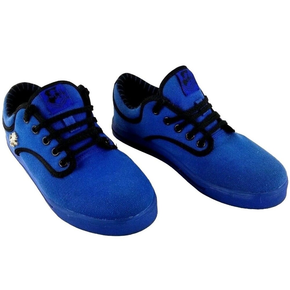 Vlado Spectro Kicks Shoes Blue Black Hip Hop Luxury Dancing Pop Lock Size 5.5